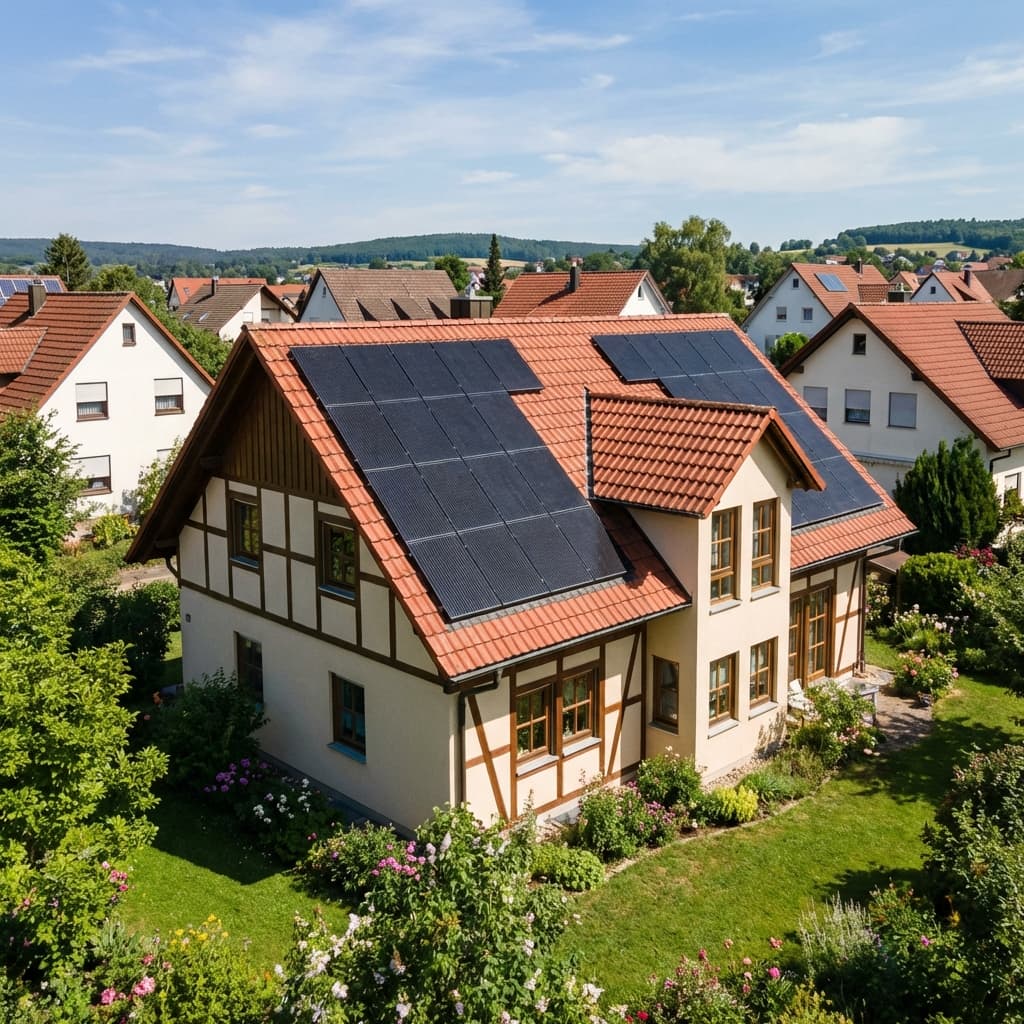 Moderne Solaranlage